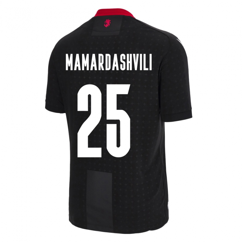 Hombre Camiseta Georgia Giorgi Mamardashvili #25 Negro 2ª Equipación 24-26 La Camisa Perú