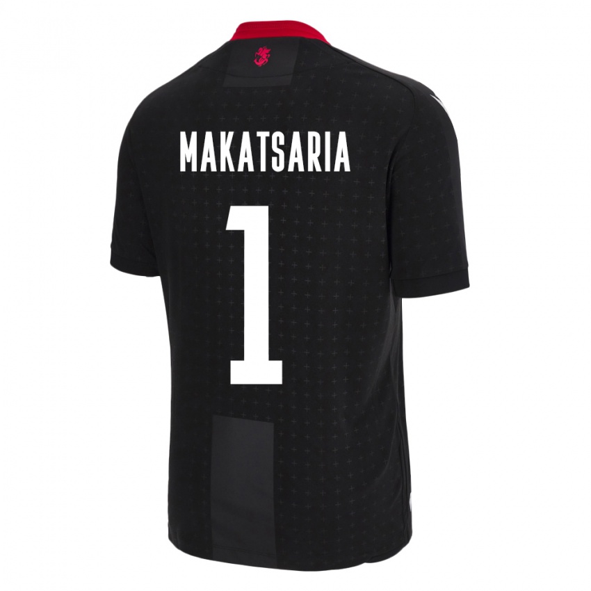 Hombre Camiseta Georgia Mikheil Makatsaria #1 Negro 2ª Equipación 24-26 La Camisa Perú