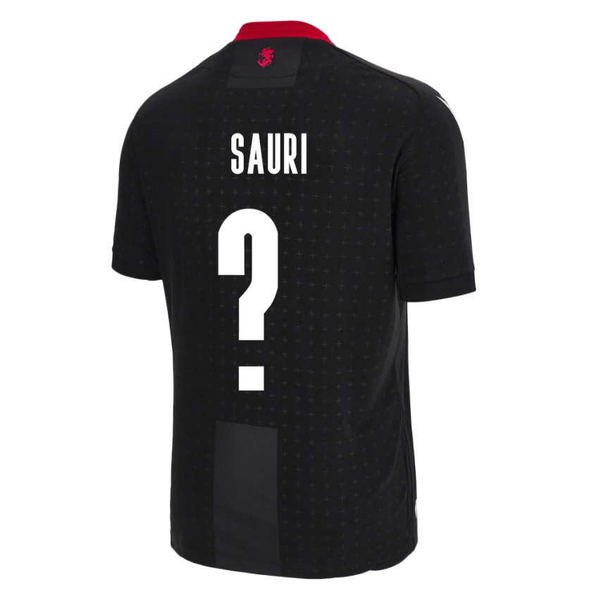 Hombre Camiseta Georgia Mate Sauri #0 Negro 2ª Equipación 24-26 La Camisa Perú