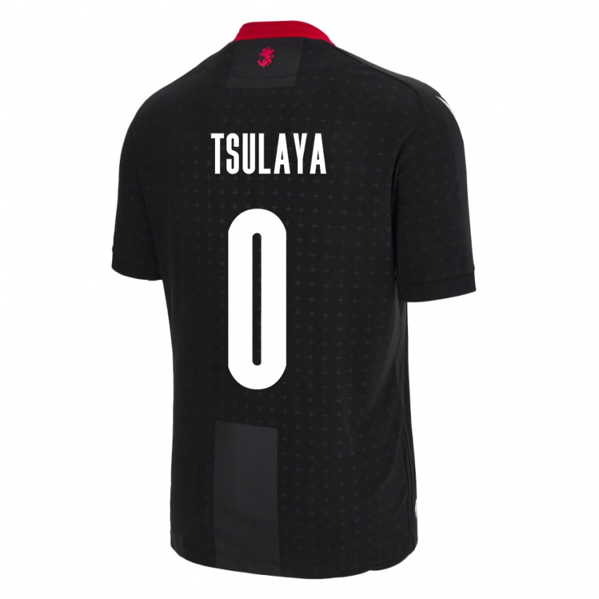 Hombre Camiseta Georgia Ana Tsulaya #0 Negro 2ª Equipación 24-26 La Camisa Perú