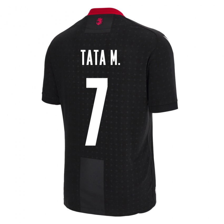 Hombre Camiseta Georgia Tata Matveeva #7 Negro 2ª Equipación 24-26 La Camisa Perú