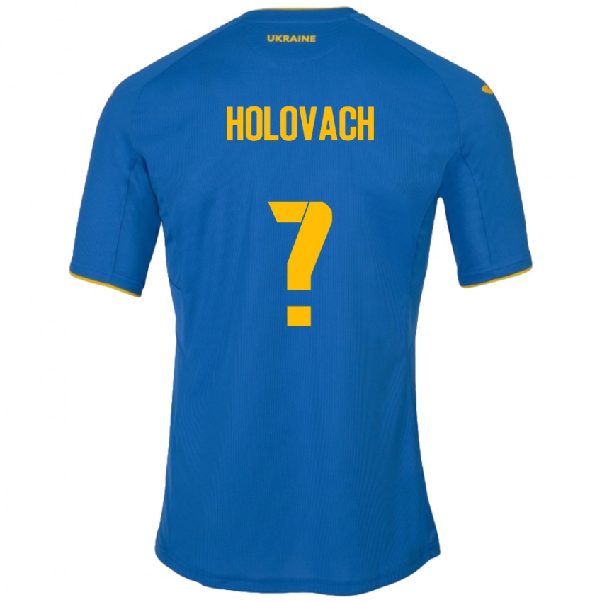 Hombre Camiseta Ucrania Viktoriya Holovach #0 Azul 2ª Equipación 24-26 La Camisa Perú