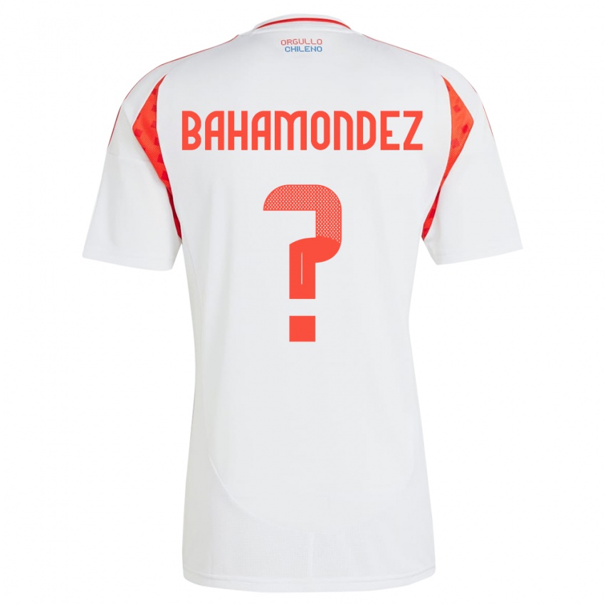 Hombre Camiseta Chile Taizo Bahamondez #0 Blanco 2ª Equipación 24-26 La Camisa Perú