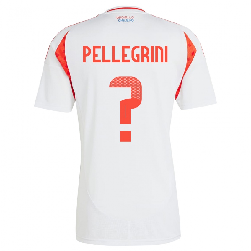 Hombre Camiseta Chile Maya Pellegrini #0 Blanco 2ª Equipación 24-26 La Camisa Perú