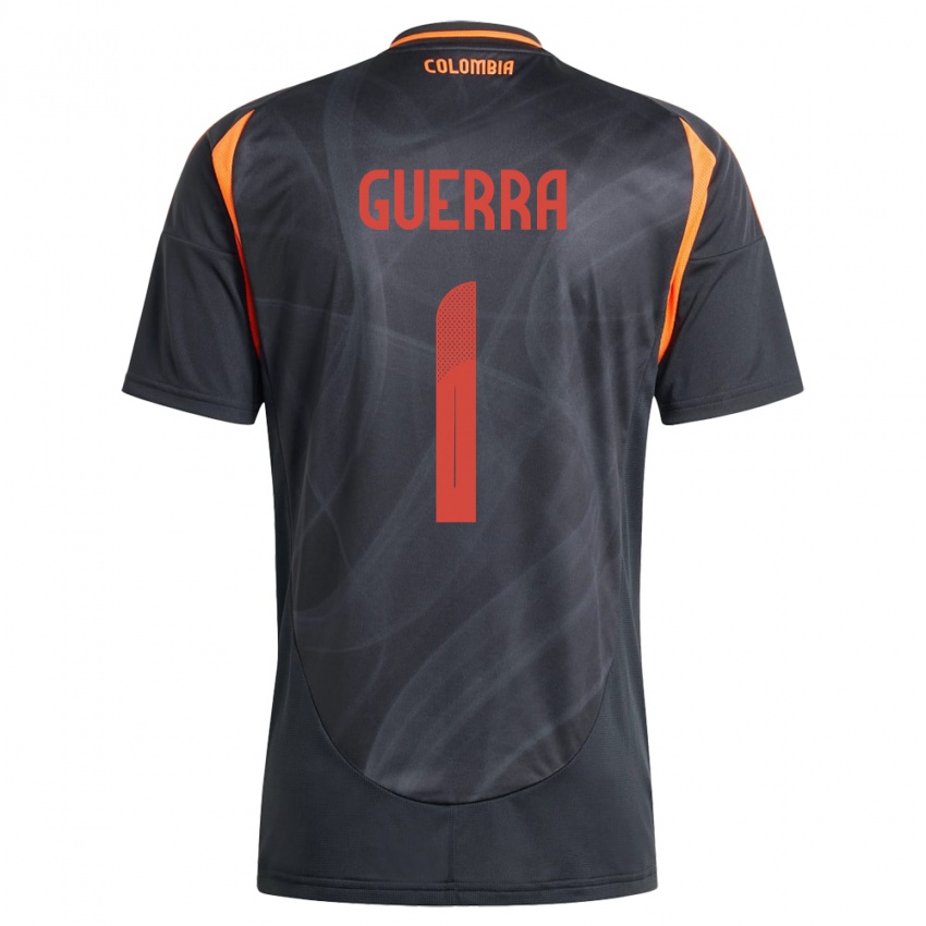 Hombre Camiseta Colombia Sebastián Guerra #1 Negro 2ª Equipación 24-26 La Camisa Perú