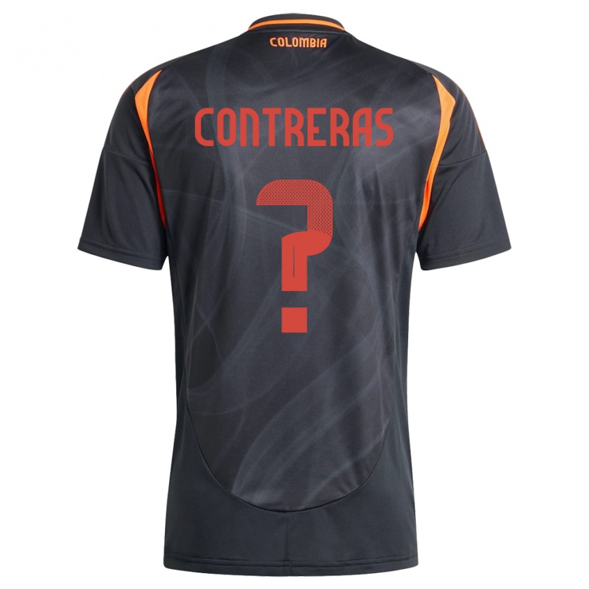 Hombre Camiseta Colombia David Contreras #0 Negro 2ª Equipación 24-26 La Camisa Perú