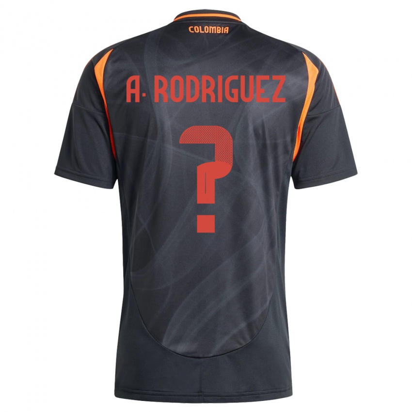 Hombre Camiseta Colombia Andrés Rodríguez #0 Negro 2ª Equipación 24-26 La Camisa Perú