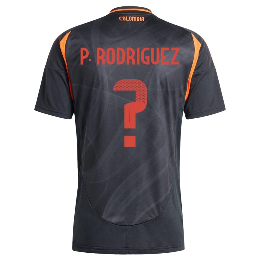 Hombre Camiseta Colombia Pedro Rodríguez #0 Negro 2ª Equipación 24-26 La Camisa Perú