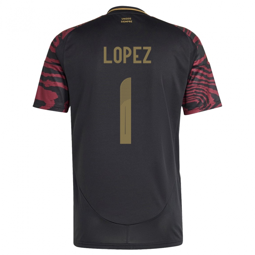 Hombre Camiseta Perú Karla Lopez #1 Negro 2ª Equipación 24-26 La Camisa Perú