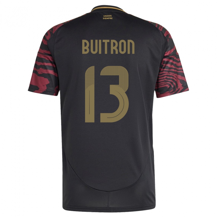 Hombre Camiseta Perú Alison Buitrón #13 Negro 2ª Equipación 24-26 La Camisa Perú