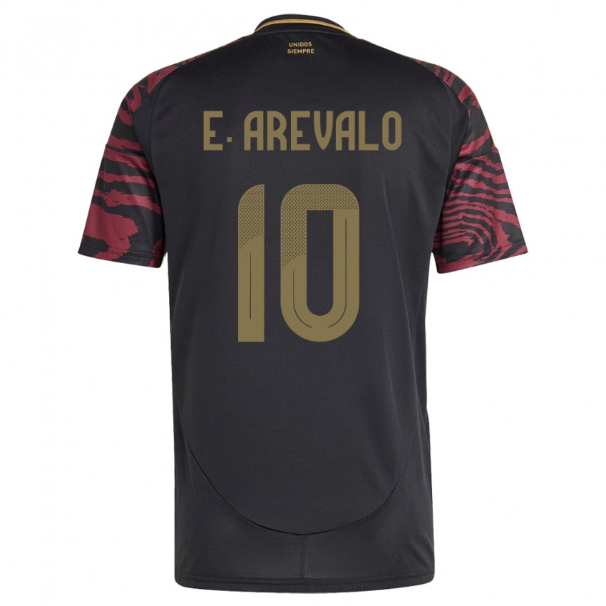 Hombre Camiseta Perú Emily Arévalo #10 Negro 2ª Equipación 24-26 La Camisa Perú