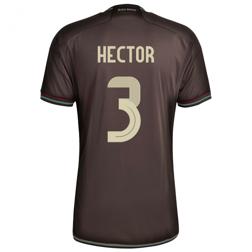 Hombre Camiseta Jamaica Michael Hector #3 Marrón Noche 2ª Equipación 24-26 La Camisa Perú