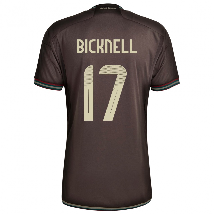 Hombre Camiseta Jamaica Alexander Bicknell #17 Marrón Noche 2ª Equipación 24-26 La Camisa Perú