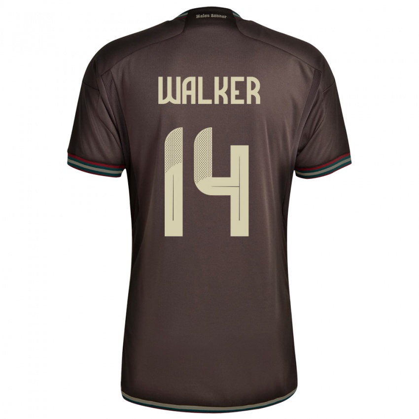 Hombre Camiseta Jamaica Ricshya Walker #14 Marrón Noche 2ª Equipación 24-26 La Camisa Perú