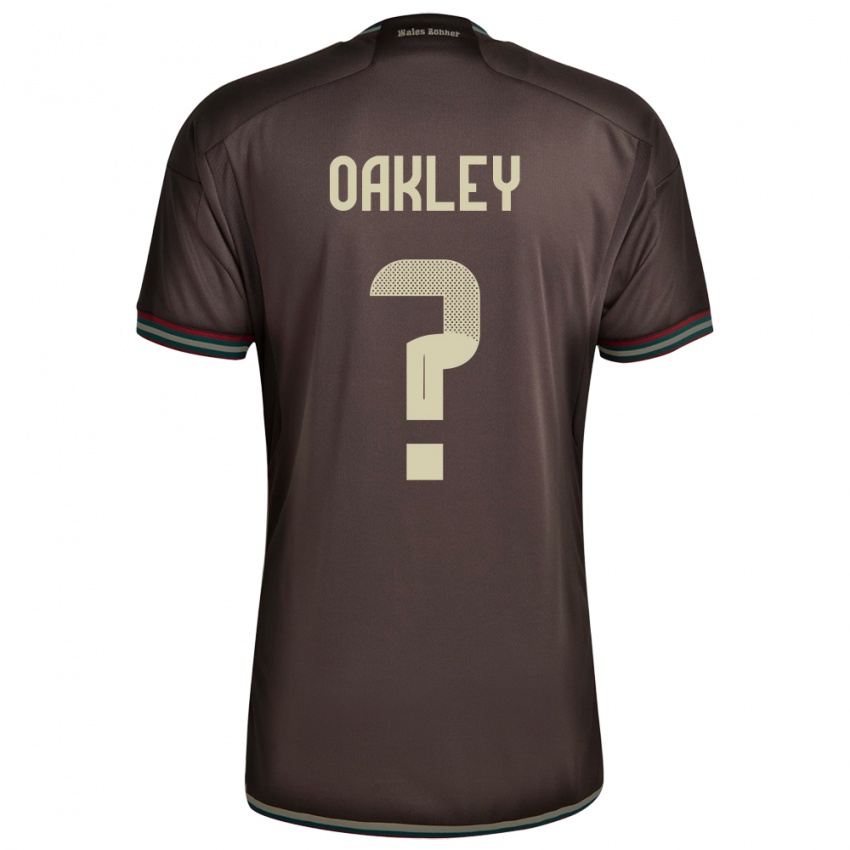 Hombre Camiseta Jamaica Katie Oakley #0 Marrón Noche 2ª Equipación 24-26 La Camisa Perú