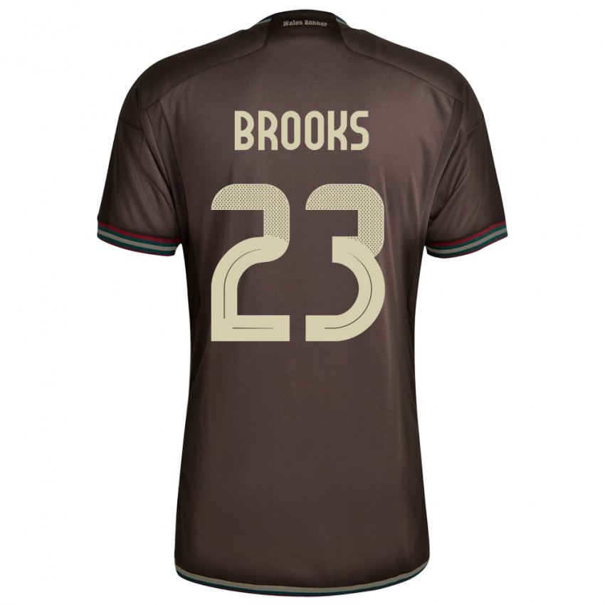 Hombre Camiseta Jamaica Liya Brooks #23 Marrón Noche 2ª Equipación 24-26 La Camisa Perú