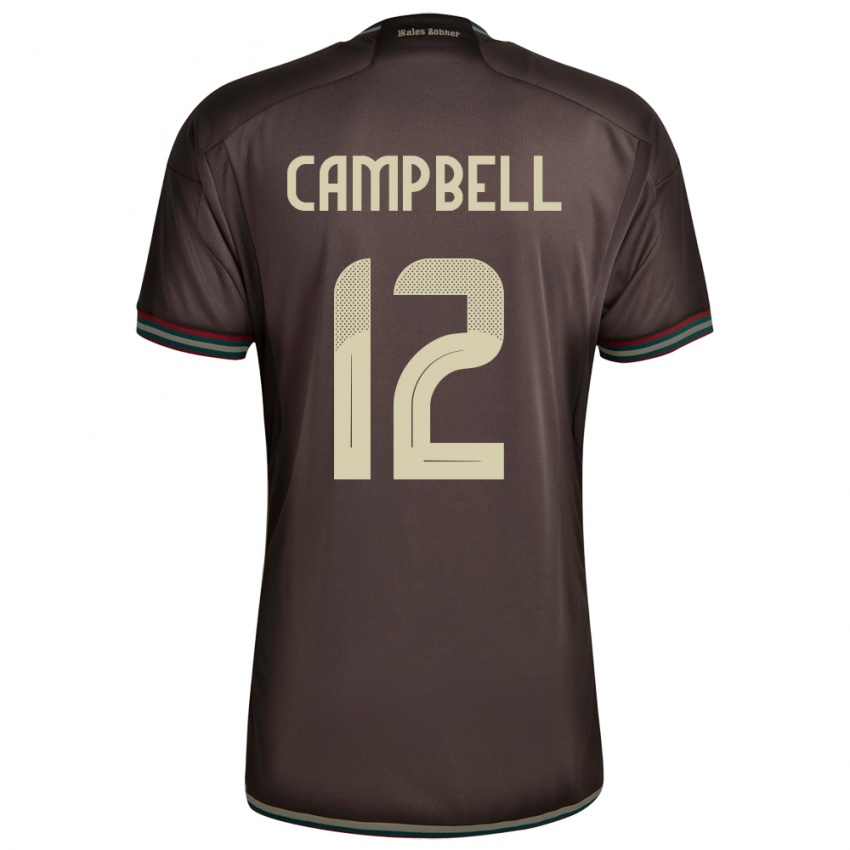 Hombre Camiseta Jamaica Sashana Campbell #12 Marrón Noche 2ª Equipación 24-26 La Camisa Perú