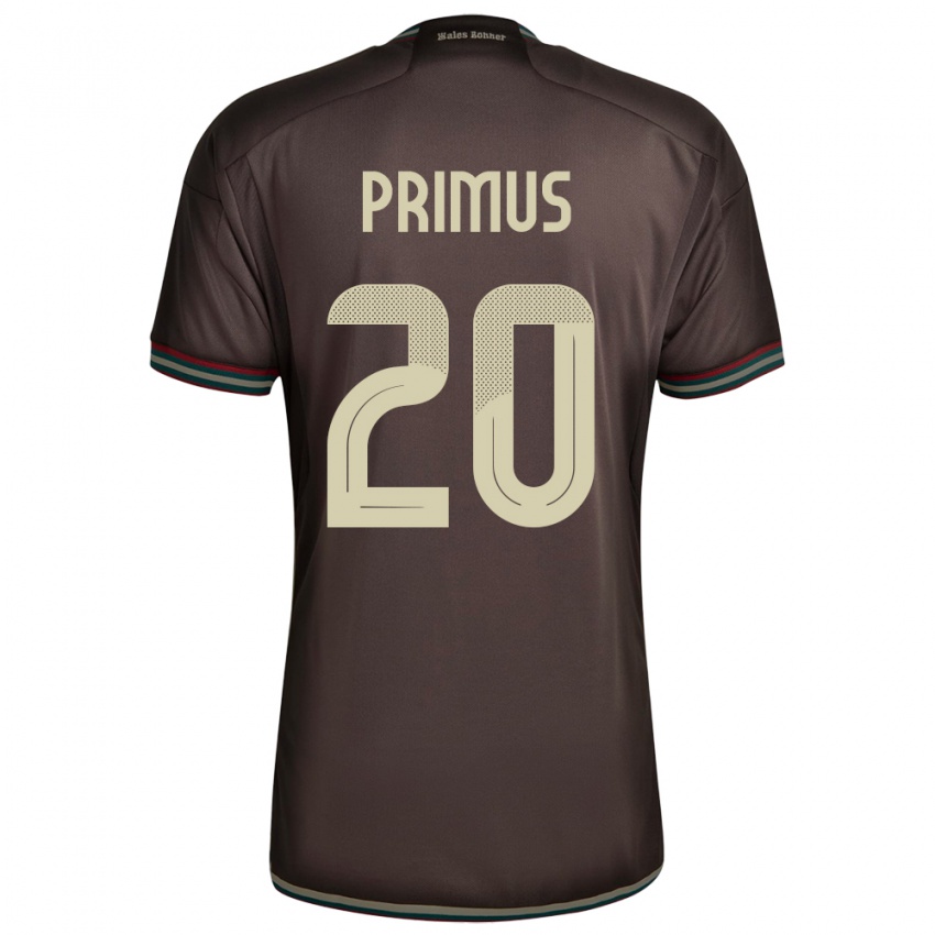 Hombre Camiseta Jamaica Atlanta Primus #20 Marrón Noche 2ª Equipación 24-26 La Camisa Perú