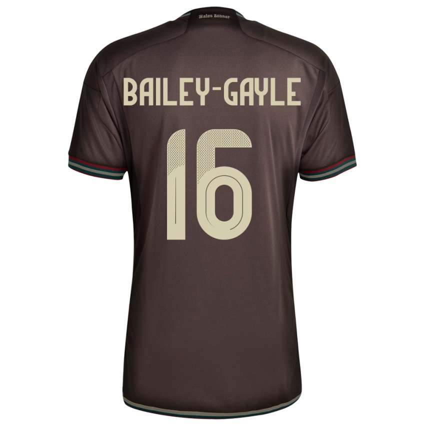 Hombre Camiseta Jamaica Paige Bailey-Gayle #16 Marrón Noche 2ª Equipación 24-26 La Camisa Perú