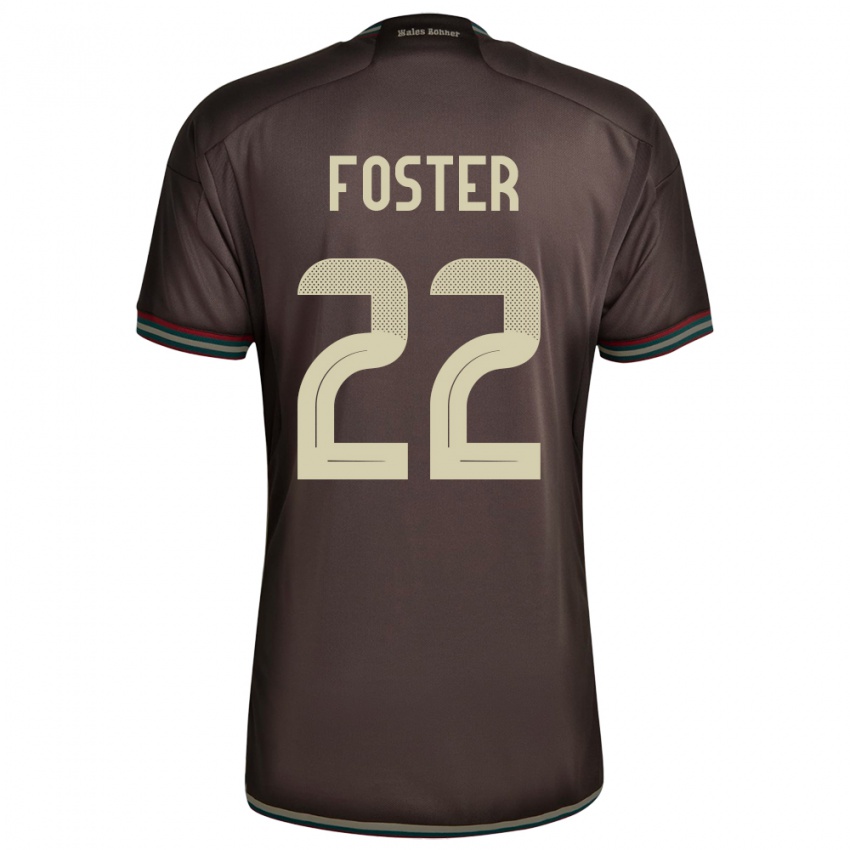 Hombre Camiseta Jamaica Shanise Foster #22 Marrón Noche 2ª Equipación 24-26 La Camisa Perú