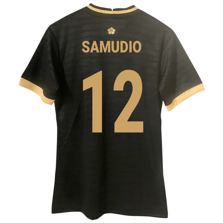 Hombre Camiseta Panamá César Samudio #12 Negro 2ª Equipación 24-26 La Camisa Perú