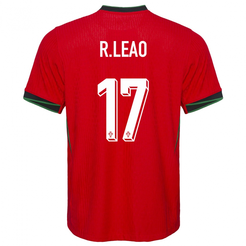 Mujer Camiseta Portugal Rafael Leao #17 Rojo 1ª Equipación 24-26 La Camisa Perú