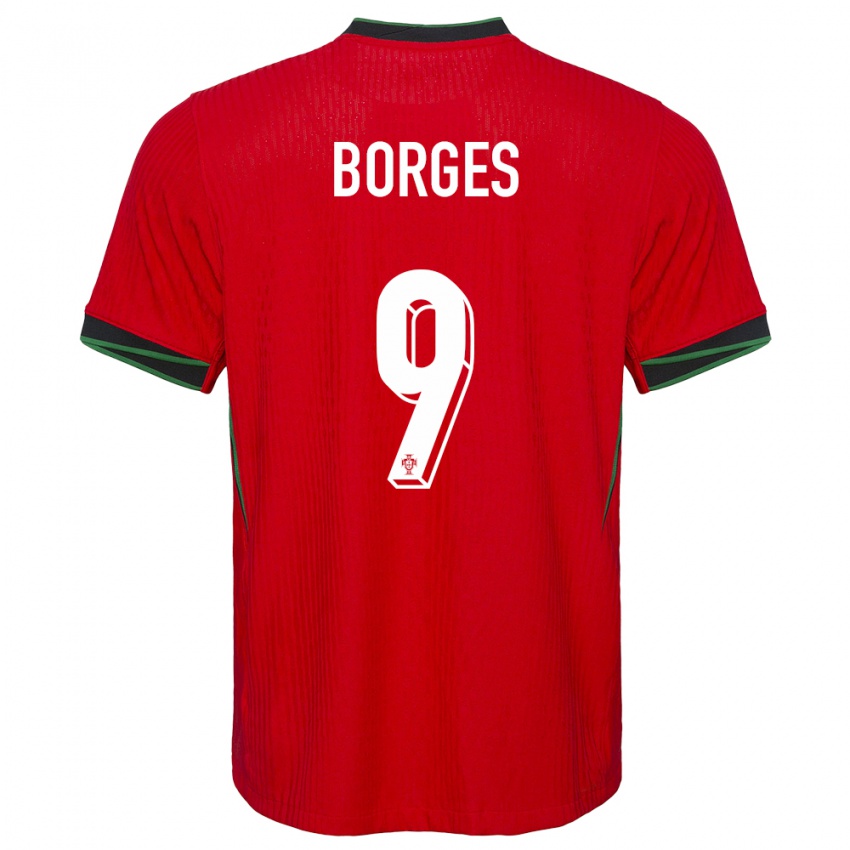Mujer Camiseta Portugal Ana Borges #9 Rojo 1ª Equipación 24-26 La Camisa Perú