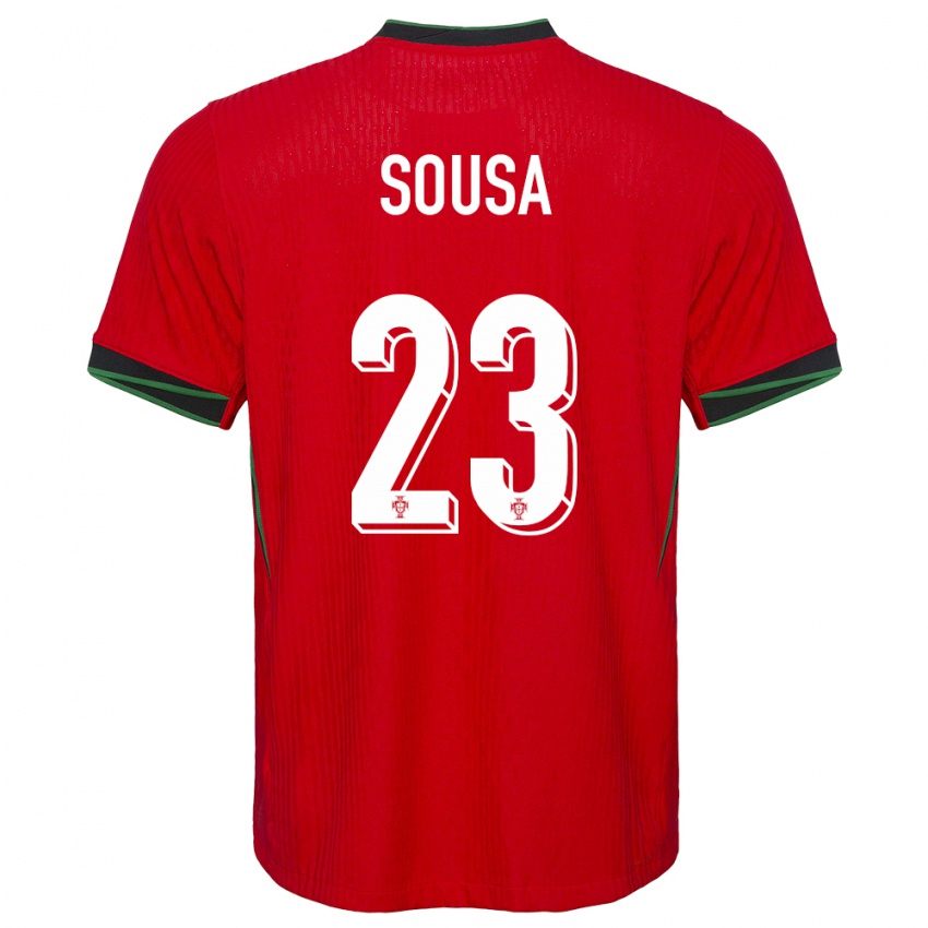 Mujer Camiseta Portugal Afonso Sousa #23 Rojo 1ª Equipación 24-26 La Camisa Perú