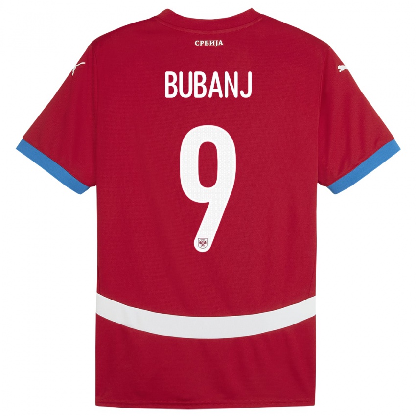 Mujer Camiseta Serbia Mateja Bubanj #9 Rojo 1ª Equipación 24-26 La Camisa Perú