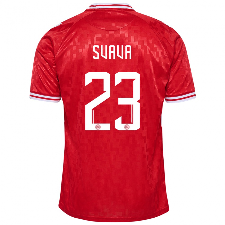 Mujer Camiseta Dinamarca Sofie Svava #23 Rojo 1ª Equipación 24-26 La Camisa Perú