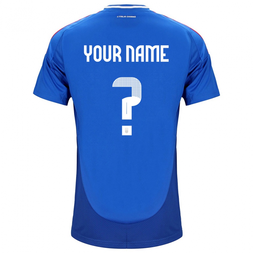 Mujer Camiseta Italia Ihren Namen #0 Azul 1ª Equipación 24-26 La Camisa Perú