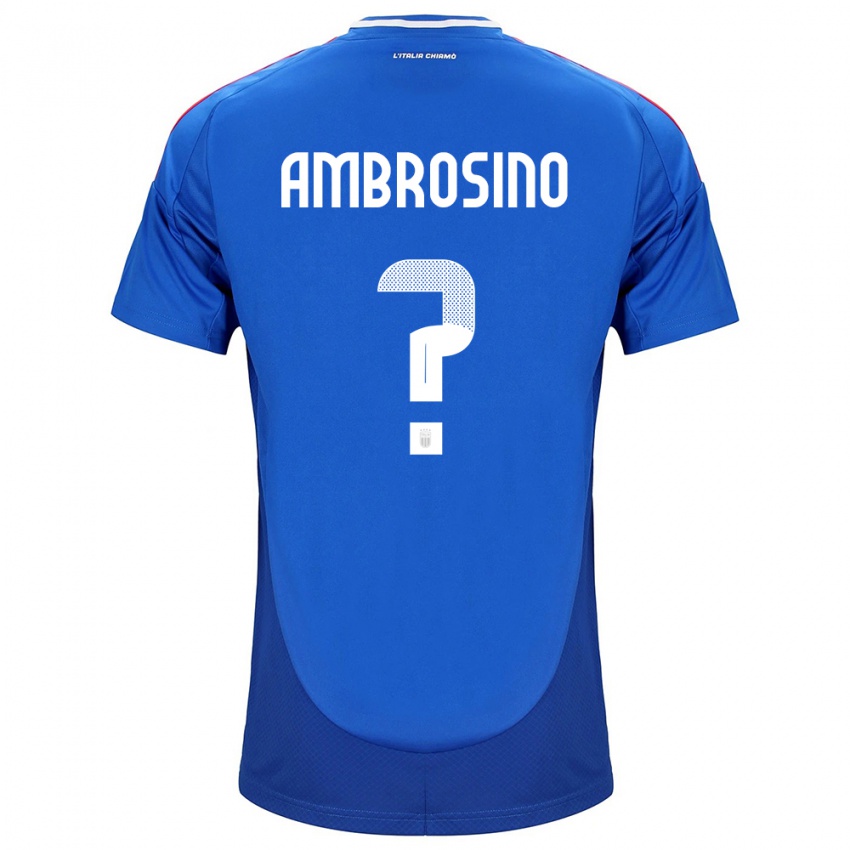 Mujer Camiseta Italia Giuseppe Ambrosino #0 Azul 1ª Equipación 24-26 La Camisa Perú