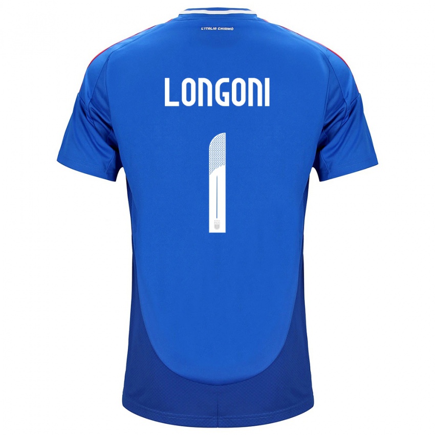Mujer Camiseta Italia Alessandro Longoni #1 Azul 1ª Equipación 24-26 La Camisa Perú