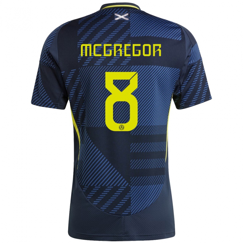 Mujer Camiseta Escocia Callum Mcgregor #8 Azul Oscuro 1ª Equipación 24-26 La Camisa Perú