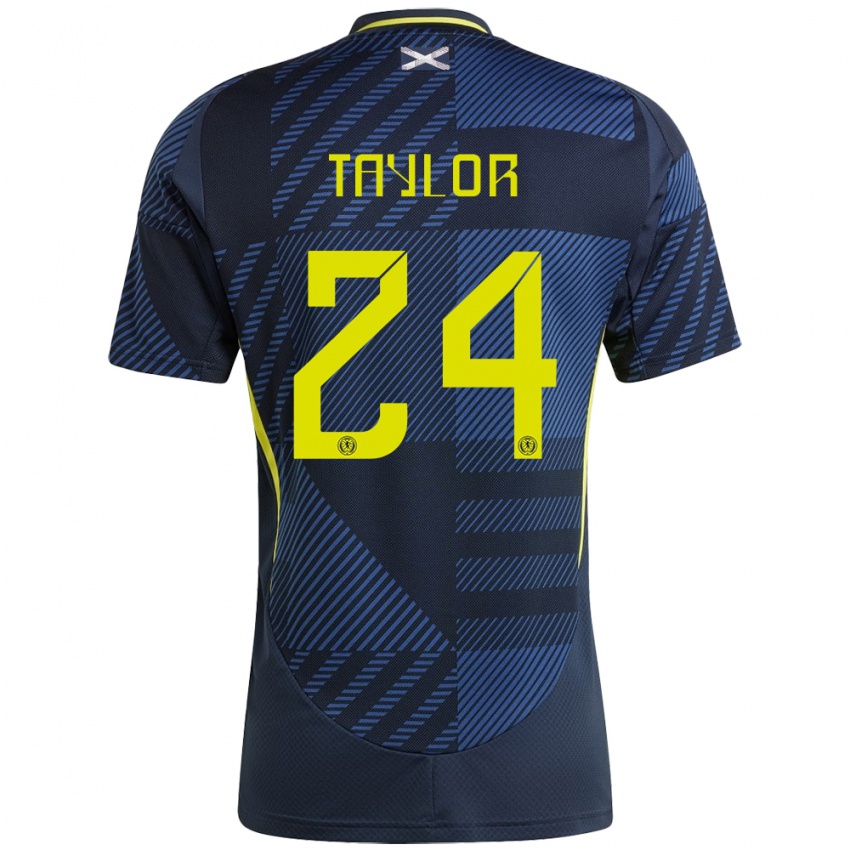 Mujer Camiseta Escocia Greg Taylor #24 Azul Oscuro 1ª Equipación 24-26 La Camisa Perú