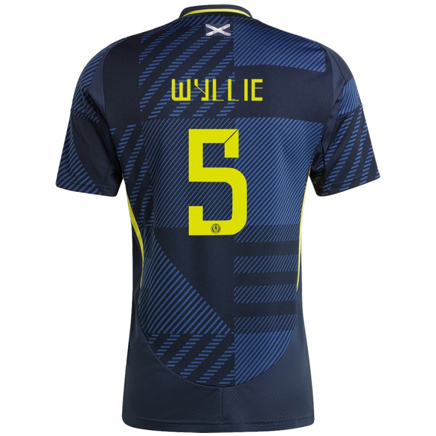 Mujer Camiseta Escocia Jack Wyllie #5 Azul Oscuro 1ª Equipación 24-26 La Camisa Perú