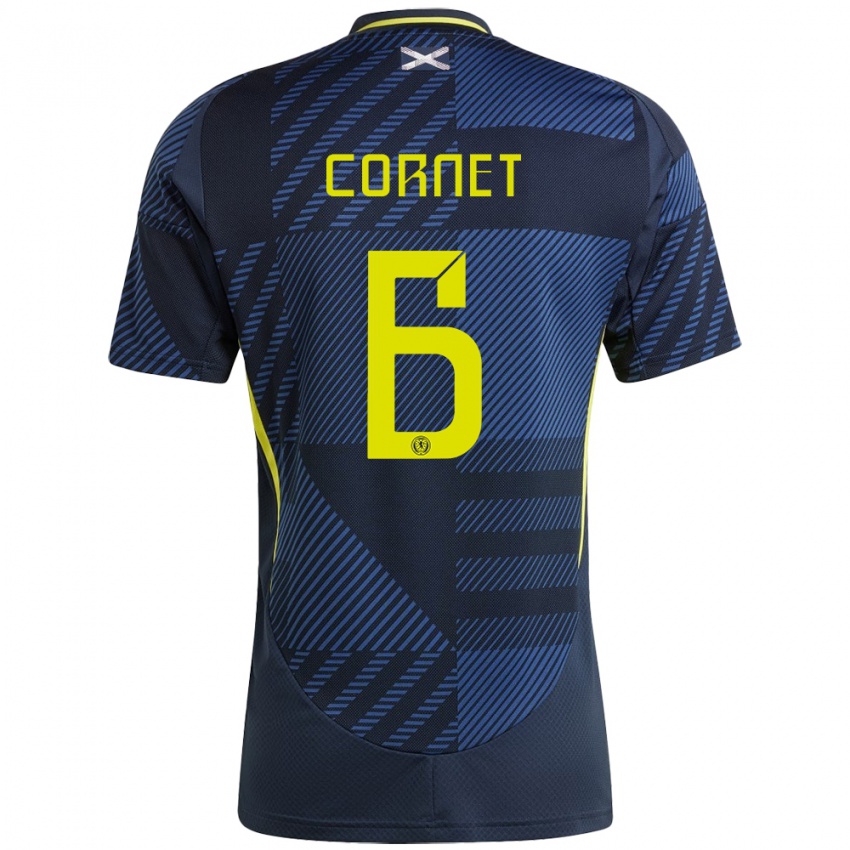 Mujer Camiseta Escocia Chelsea Cornet #6 Azul Oscuro 1ª Equipación 24-26 La Camisa Perú