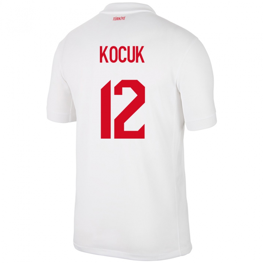 Mujer Camiseta Turquía Okan Kocuk #12 Blanco 1ª Equipación 24-26 La Camisa Perú