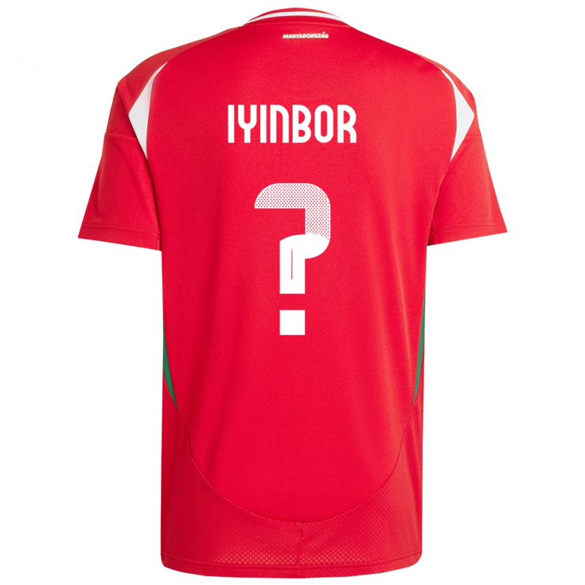 Mujer Camiseta Hungría Patrick Iyinbor #0 Rojo 1ª Equipación 24-26 La Camisa Perú