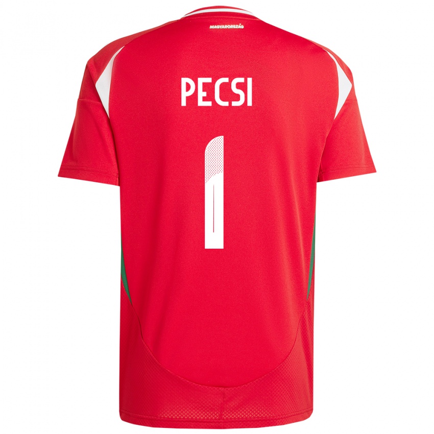 Mujer Camiseta Hungría Ármin Pécsi #1 Rojo 1ª Equipación 24-26 La Camisa Perú