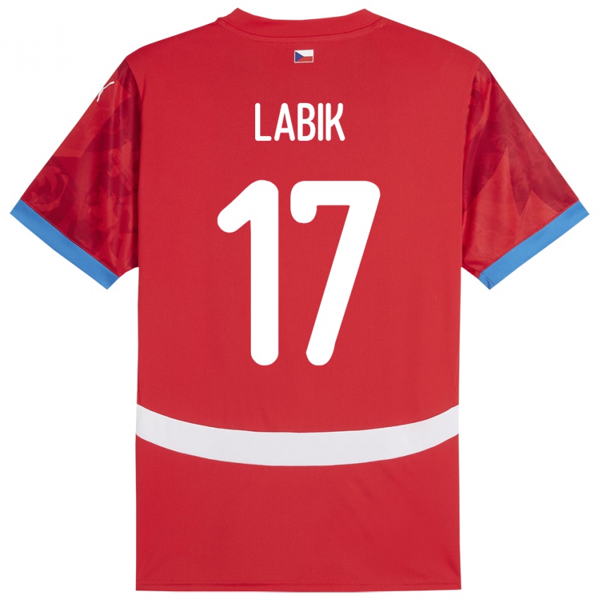 Mujer Camiseta Chequia Albert Labik #17 Rojo 1ª Equipación 24-26 La Camisa Perú
