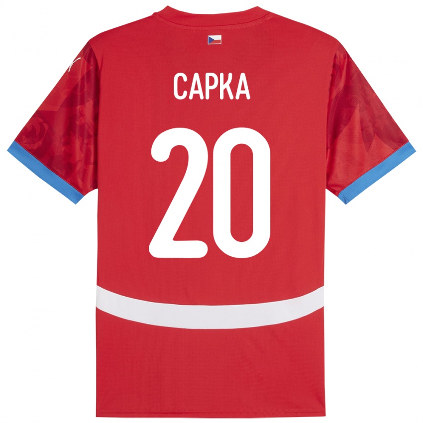 Mujer Camiseta Chequia Filip Capka #20 Rojo 1ª Equipación 24-26 La Camisa Perú