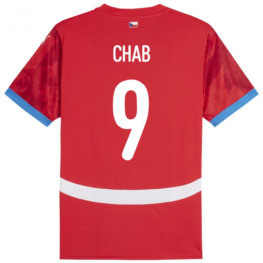 Mujer Camiseta Chequia Adam Chab #9 Rojo 1ª Equipación 24-26 La Camisa Perú