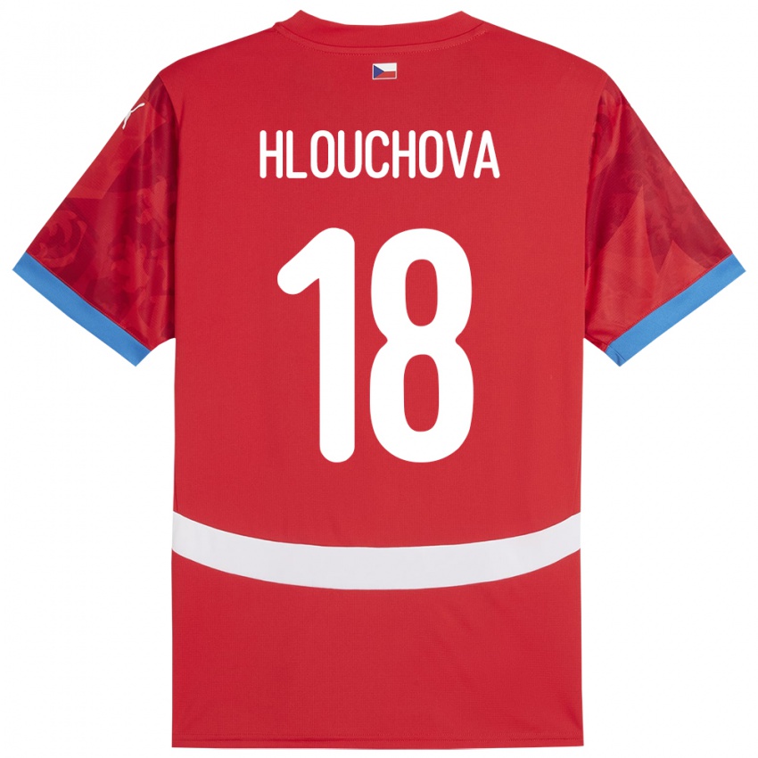 Mujer Camiseta Chequia Radka Hlouchová #18 Rojo 1ª Equipación 24-26 La Camisa Perú