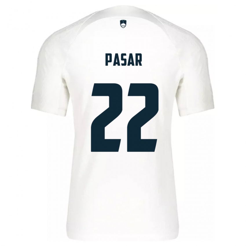 Mujer Camiseta Eslovenia Melania Pasar #22 Blanco 1ª Equipación 24-26 La Camisa Perú