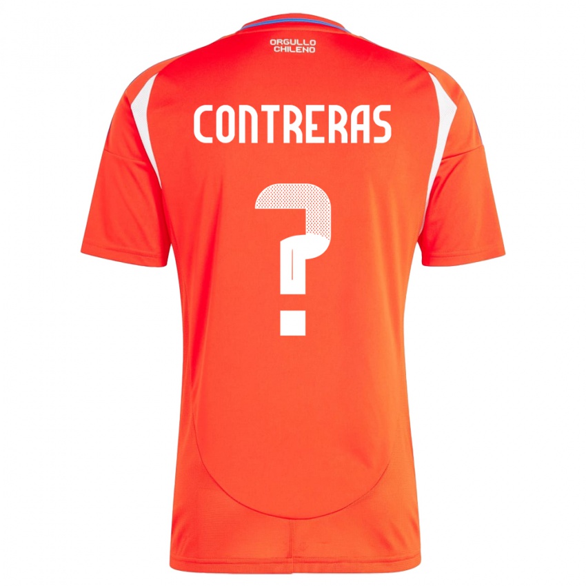 Mujer Camiseta Chile Mathías Contreras #0 Rojo 1ª Equipación 24-26 La Camisa Perú