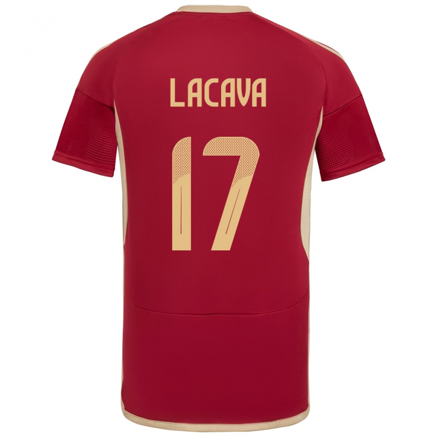 Mujer Camiseta Venezuela Matías Lacava #17 Borgoña 1ª Equipación 24-26 La Camisa Perú