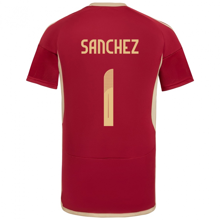 Mujer Camiseta Venezuela Jorge Sánchez #1 Borgoña 1ª Equipación 24-26 La Camisa Perú