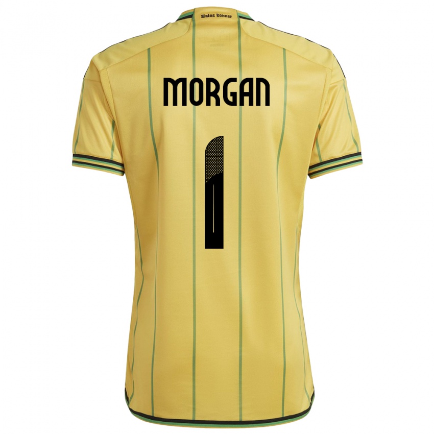 Mujer Camiseta Jamaica Aliyah Morgan #1 Amarillo 1ª Equipación 24-26 La Camisa Perú