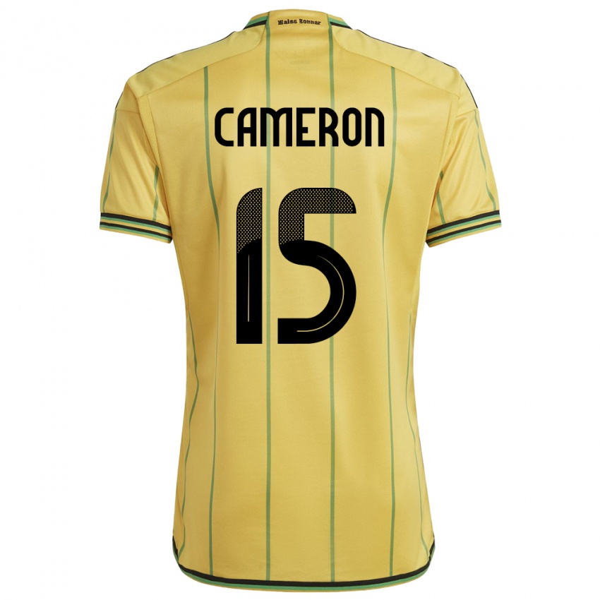 Mujer Camiseta Jamaica Tiffany Cameron #15 Amarillo 1ª Equipación 24-26 La Camisa Perú
